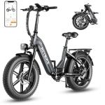 Heybike Ranger S Electric Bike for Adults, Foldable 1400W Peak Motor Ebike, 20" x 4.0" Fat Tire Step-Thru Electric Bicycle, 48V 14.4AH Removable Battery Commuter E Bike, 7-Speed Hydraulic Fork