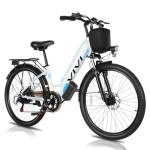 Vivi MT26GUL Electric Bike 26" Step Through Electric Bicycle with Removable 48V 374.4Wh Battery, 750W Peak Motor, 21.7Mph Top Speed, Up to 50 Miles, Cruise Control, 7 Speed, SGS Certified to UL2849