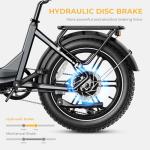 Heybike Ranger S Electric Bike for Adults, Foldable 1400W Peak Motor Ebike, 20" x 4.0" Fat Tire Step-Thru Electric Bicycle, 48V 14.4AH Removable Battery Commuter E Bike, 7-Speed Hydraulic Fork