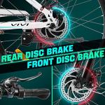 Vivi MT26GUL Electric Bike 26" Step Through Electric Bicycle with Removable 48V 374.4Wh Battery, 750W Peak Motor, 21.7Mph Top Speed, Up to 50 Miles, Cruise Control, 7 Speed, SGS Certified to UL2849