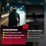 Bike Helmet, Bicycle Helmet with Light, 360° High Visibility LED Display with Turn & Stop Signals, Remote Control, Custom DIY Patterns, Smart APP Controlled, Helmets for Adults, Youth, Men & Women