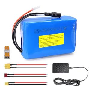 KBT 36V 5Ah Rechargeable Li-ion Battery Pack, with Charger, Charging Cable, Cable Connector, Build-in 10A BMS