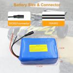KBT 36V 5Ah Rechargeable Li-ion Battery Pack, with Charger, Charging Cable, Cable Connector, Build-in 10A BMS
