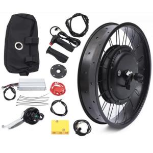 FONSOLUM 20" 48v 1000w Electric Bike Conversion Kit, Fat Tire Front Wheel E-Bike Kit 500RPM Brushless Gearless Hub Motor Kit for Snow Bikes, Electric Bikes(Without Tyres)