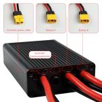 Flylin Dual Battery Connector, 20V-72V Dual Battery Parallel Module Adapter for E-Bike, Dual Battery Pack Switch Balancer for Batteries and Controllers (40A)