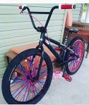 Super Pop Bicycle Spoke Skins Wraps Compatible with Schoolmate Bike Fans- Colorful Bike Wheel Decoration-72 Pcs(Blue)