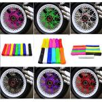 Super Pop Bicycle Spoke Skins Wraps Compatible with Schoolmate Bike Fans- Colorful Bike Wheel Decoration-72 Pcs(Blue)