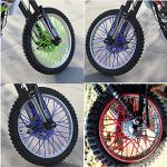 Super Pop Bicycle Spoke Skins Wraps Compatible with Schoolmate Bike Fans- Colorful Bike Wheel Decoration-72 Pcs(Blue)