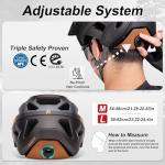 KINGBIKE Bike Helmet for Men Adults Professional Mountain Bike Helmet with Camera Mount for GoPro 3-Level Visor NTA-8776 E-Bike Certified Helmet (Dark Gray, L)