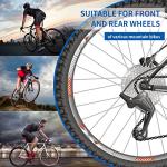 Yolev 6PCS Bike Axle Nut and Safety Washer Kit - Flanged Axle Nut Steel Flange Nuts for Front and Rear Bike Wheel Mountain Road