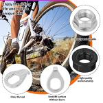 Yolev 6PCS Bike Axle Nut and Safety Washer Kit - Flanged Axle Nut Steel Flange Nuts for Front and Rear Bike Wheel Mountain Road