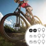 Yolev 6PCS Bike Axle Nut and Safety Washer Kit - Flanged Axle Nut Steel Flange Nuts for Front and Rear Bike Wheel Mountain Road