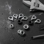 Yolev 6PCS Bike Axle Nut and Safety Washer Kit - Flanged Axle Nut Steel Flange Nuts for Front and Rear Bike Wheel Mountain Road