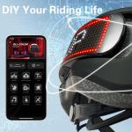 MOYACA Bike Helmet, Smart App Program Bike Helmet with USB Rechargeable Light, Back Light Mountain for Adult&Men Women, with Turn Signals Remote Control(Matte Black, Large)