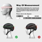 MOYACA Bike Helmet, Smart App Program Bike Helmet with USB Rechargeable Light, Back Light Mountain for Adult&Men Women, with Turn Signals Remote Control(Matte Black, Large)