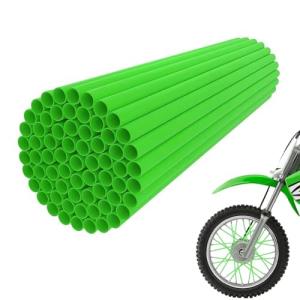 JFG RACING Bike Spoke Covers,Universal 72Pcs Spoke Skins Wheel Wraps for 8"-21" Rims for Ebike E Dirt Pit Bike Motorcycle Bicycle Wheelchair Decoration-Green