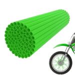 JFG RACING Bike Spoke Covers,Universal 72Pcs Spoke Skins Wheel Wraps for 8"-21" Rims for Ebike E Dirt Pit Bike Motorcycle Bicycle Wheelchair Decoration-Green