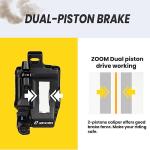 Hycline Zoom Hydraulic Disc Brake Calipers: HB-100 MTB Bike Brake Caliper Front + Rear Set for Mountain, Road Bicycle and E-Bike (Red)