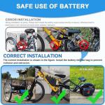 MFAOSHI 72V 60Ah Lithium Ebike Battery | 0-3500W Motor,XT90 Connector & LED Indicator | Includes 2A Charger for E-Bikes, E-Motos & Scooters