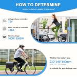 MFAOSHI 72V 60Ah Lithium Ebike Battery | 0-3500W Motor,XT90 Connector & LED Indicator | Includes 2A Charger for E-Bikes, E-Motos & Scooters