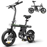 AYOLNY Mini Foldable Electric Bike for Adults, 750W Peak Folding Ebike, 36V 7.8Ah Battery 30-40 Miles, 14" Small Adult Electric Bicycle for Commuting (Ebike, Black)