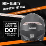 OUMURS Adult ATV Dirt Bike Helmet with Gloves & Mask Adjustable Sun Visor Motorcycle Adult Helmet Off-Road Motocross Downhill MX for Unisex-Adult - 806 Matte Black, L