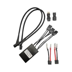 ElectricAllWheel Universal Dual Battery Discharge Balancer Kit (40A)(Bullet, T-Plug, XT60) for 500W and 750W E-Bike (Max Current 40Amp) (40A), black