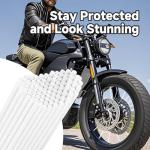 72Pcs Spoke Covers Compatible with Ridstar q20 Ebike - Dirt Bike Spoke Skins, Universal Wheel Wraps for 8"-21" Rim, Trim Wrap Decoration Protector, for Motorcycle Bicycle Wheelchair Accessories, White