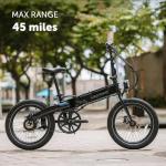 LECTRIC XP™ Lite 2.0 Electric Bike | Adult Folding Bikes - Weighs Only 49lbs | 45 Mile Range w/ 5 Pedal-Assist Levels | 20mph Top Speed - Class 1 and 2 eBike (Standard, JW Black)