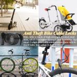 Bike Lock Combination Bike Cable Lock - 5 Digit, Bike Locks Heavy Duty Anti Theft, 3.9ft Coiled Security Resettable Bicycle Lock, Bike Accessories for Electric Bike, Motorcycle, Electric Scooter Lock