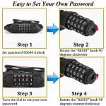 Bike Lock Combination Bike Cable Lock - 5 Digit, Bike Locks Heavy Duty Anti Theft, 3.9ft Coiled Security Resettable Bicycle Lock, Bike Accessories for Electric Bike, Motorcycle, Electric Scooter Lock