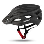 GTSBROS Bike Helmet with Visor for Women and Men – Lightweight Bicycle Helmet for Mountain Biking and City Riding (Matte Black, Large)