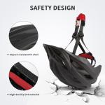 GTSBROS Bike Helmet with Visor for Women and Men – Lightweight Bicycle Helmet for Mountain Biking and City Riding (Matte Black, Large)