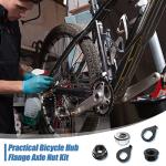 Moxweyeni 48 Pcs Bike Nuts and Safety Washers Kit M8 M9.5 M10 3 Sizes Bicycle Wheel Axle Nuts Black Silver Bicycle Hub Parts for Front Rear Wheel of City Road Mountain