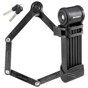 Kryptonite Keeper 585 Folding Bike Lock, Compact Lightweight High Security Anti-Theft Foldable Bicycle Lock with 2 Keys and Mount for E-Bikes Scooter Road Mountain Bikes, 85cm (33 in)