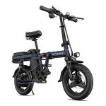 ENGWE T14 Mini Electric Bike for Adults Teens, 14" City Commuter Folding Ebike, 600W Motor 48V 10AH Battery Range 37Mile 20MPH Electric Bicycles Shock Absorptions Ebikes (Standard, Blue)