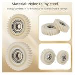 E Bike Motor Gear 47.3x13mm Oblique Planetary Gear 35 Teeth Helical Gears with 7.94mm Bearings Electric Bike Nylon Gear Compatible with E-Bike Hub Motor Parts