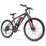 QNUT Electric Bike for Adults, 350W 26" Ebike for Teens 21 Speed 20Mph Up to 40Mile with Dual Disc Brake Commute E-Bike E-MTB for Men Women Electric Bicycles UL 2849 Certified (Red)