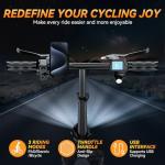 DTTZH A12 Electric Bike Foldable for Adults, 2000W Folding Ebike 40MPH, 52V 25Ah Adult Electric Bicycles, 80 Mlies Long Range E Bike, UL2849 Certified (Black)