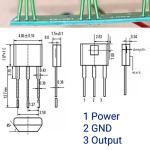 SaiDian 2Pcs E Bike Hall Sensor 2-Wheels Electric Vehicles Motor Hall Element Circuit Board 41F Motor Hall Plate Sensor 120 Degree with Wire