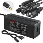 54.6V 2A Electric Charger for 48V Ebike Lithium Battery (13S Li-ion Battery), Electric Bike Charger with 7 Charging Port Plugs