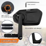 Homieway Bike Mirror, Adjustable Bicycle Mirror Handlebar Mount, Scratch Resistant HD Glass Lens, Large Bar End Rear View Mirror for E-bike, Mountain Bike, City Bikes & Scooter (Left 0.59-0.78")
