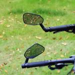 Homieway Bike Mirror, Adjustable Bicycle Mirror Handlebar Mount, Scratch Resistant HD Glass Lens, Large Bar End Rear View Mirror for E-bike, Mountain Bike, City Bikes & Scooter (Left 0.59-0.78")