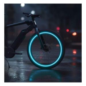 customTAYLOR33 (All Vehicles Special Edition Baby Blue High Intensity Grade Reflective Copyrighted Safety Rim Tapes (Must Select Your Rim Size), 20" (TIRE Size, for Bicycles/E-Bikes)