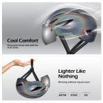 Odoland Adults Bike Helmet with Removable Magnetic Sun Visor, Adjustable Dial Fit Bicycle Cycling Helmet for Mountain Road Bike, Certified Lightweight MTB Ebike Helmet for Men Women, Giltter Galaxy