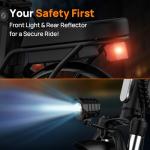 URLIFE Folding Electric Bike for Adults, 14" Portable Commuter ebikes, 20-40 Mile Long Range, 500W Peak Motor, 15.5MPH, Removable 48V Battery, UL 2849 Mini Bikes for Teens (Gray)