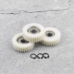 Micro Traders 3PCS 36 Teeth E-Bike Wheel Hub Motor Planetary Gears with Bearing Compatible with Bafang Motor 38mm Diameter Nylon Motor Gear, White