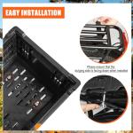 YEEGO DIRECT Bike Basket Rear, Folding Large Capacity Rear Bike Baskets, Collapsible Bicycle Storage Bike Milk Crate Rear Rack,Waterproof Cover for Shopping,Outings,Pets E-Bike Accessories (Black)