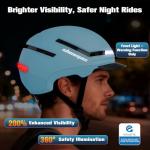 Shinmax Bike Helmet with Turn Signals, NTA Certified up to 45km/h, Bicycle Helmet for Men Women with USB Rechargeable Rear Light, Viser, Cycling Helmet for E-Bike & S-Pedelec,Scooter, Commuter, Adults