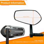 Homieway 2PCS Bike Mirror for Handlebar, Bar End Bicycle Mirror, Anti-glare HD Glass Lens 360° Adjustable Rear View Mirror for E-bike, Mountain Bike, City Bikes & Scooter (Left&Right 0.59-0.78")